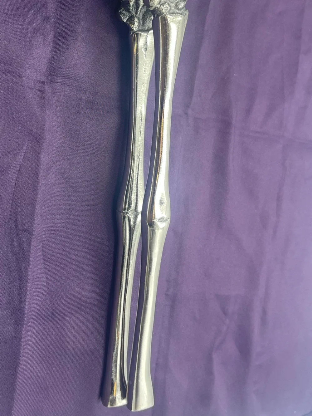 Halloween Gothic Spooky Metal Skeleton Bone Arm & Hand Salad Forks /Prop Display